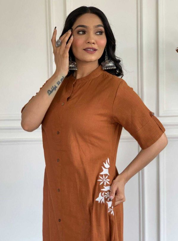 embroidered cotton co-ord set